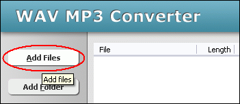 Choose MP3 or WAV Files