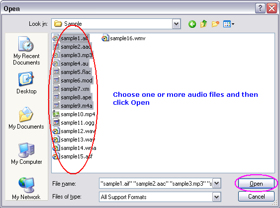 convert flac to wav files