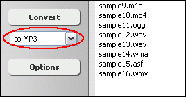 Choose "to MP3"; Convert APE to MP3